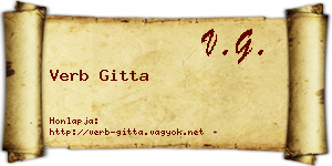 Verb Gitta névjegykártya